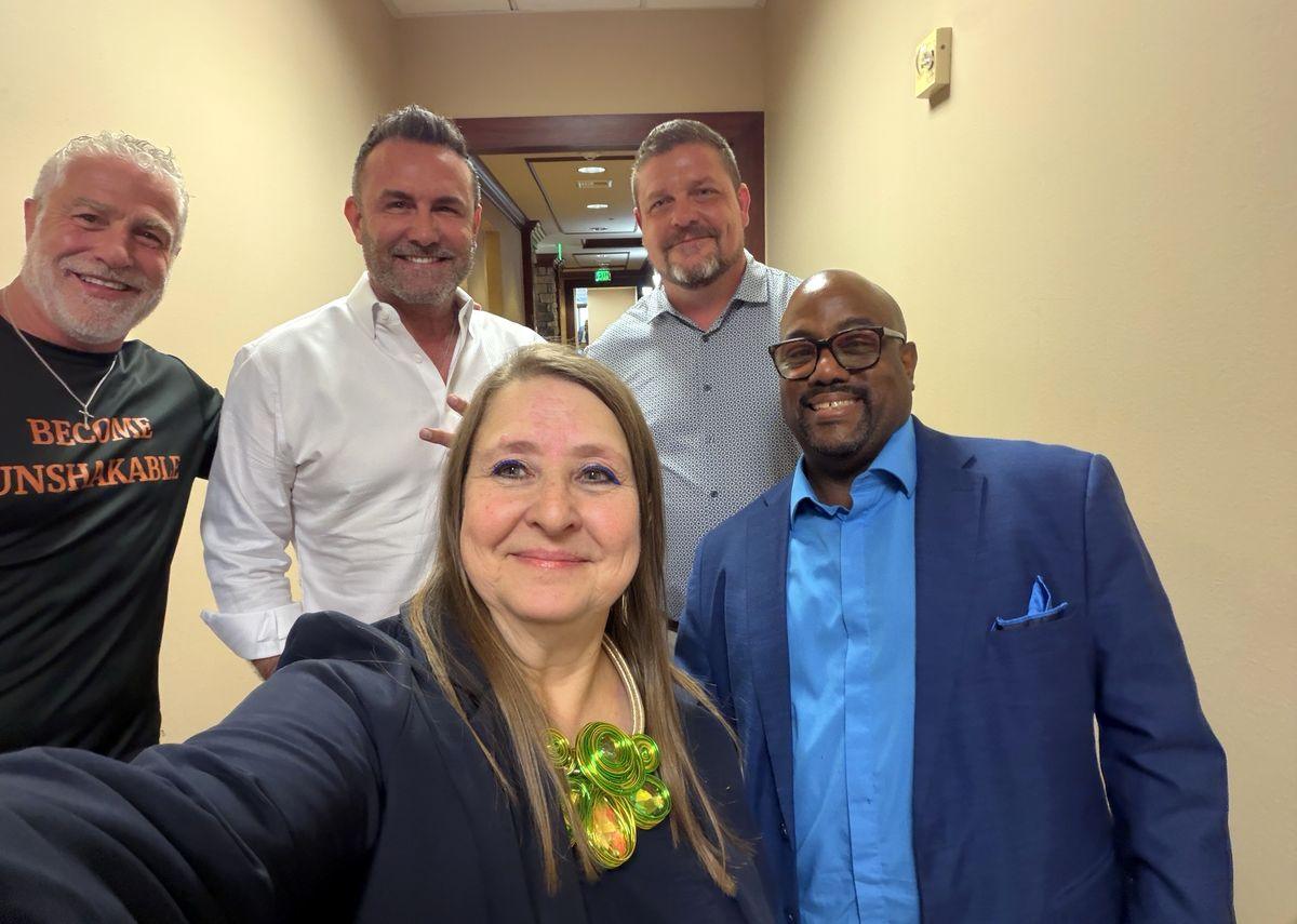 Steve with Brad Lea, Toby Potter, Brenda Ring Wood and Terrence Leftridge